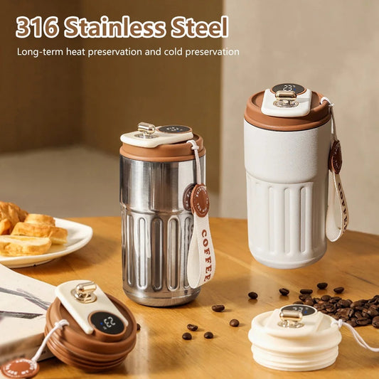 Botol Termos Digital Pintar Stainless Steel 450ml – Tahan Panas & Dingin